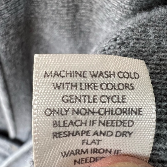 J.JILL COTTON CASHMERE OVERSIZED GRAY 3/4 SLEEVES BUTTON DOWN SWEATER SIZE XL - Picture 7 of 9